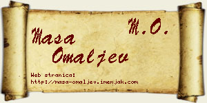 Maša Omaljev vizit kartica